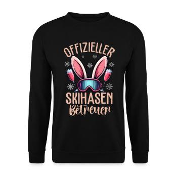 Official Ski Bunny Supervisor - Unisex Sweatshirt - black - Front - Alina (178cm) & Michal (187cm)