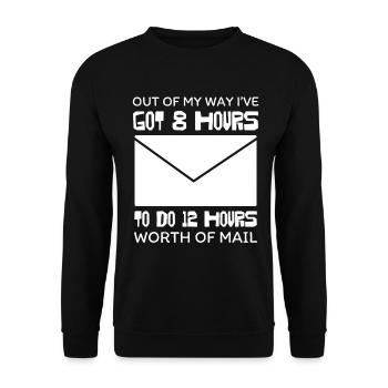 Acht Stunden E Mail Marathon - Unisex Pullover - Schwarz - Vorne - Alina (178cm) & Michal (187cm)
