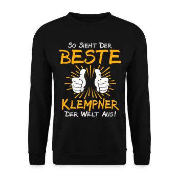 Idée cadeau plombier - Sweat-shirt Unisexe - noir - Devant - Alina (178cm) & Michal (187cm)