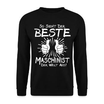 Best Machinist - Unisex Sweatshirt - black - Front - Alina (178cm) & Michal (187cm)
