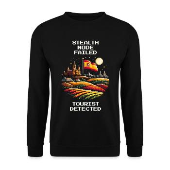 Stealth Failed | Tourist Spain Travel - Unisex Sweatshirt - black - Front - Alina (178cm) & Michal (187cm)