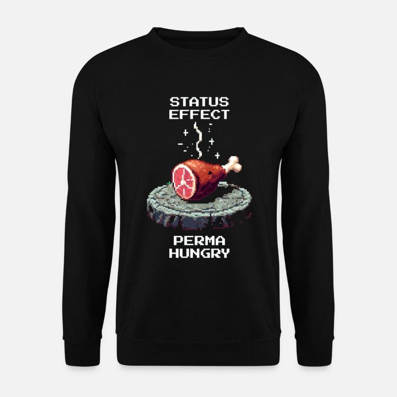 Permanent hungrig | Jäger Sammler Humor - Unisex Pullover - Schwarz