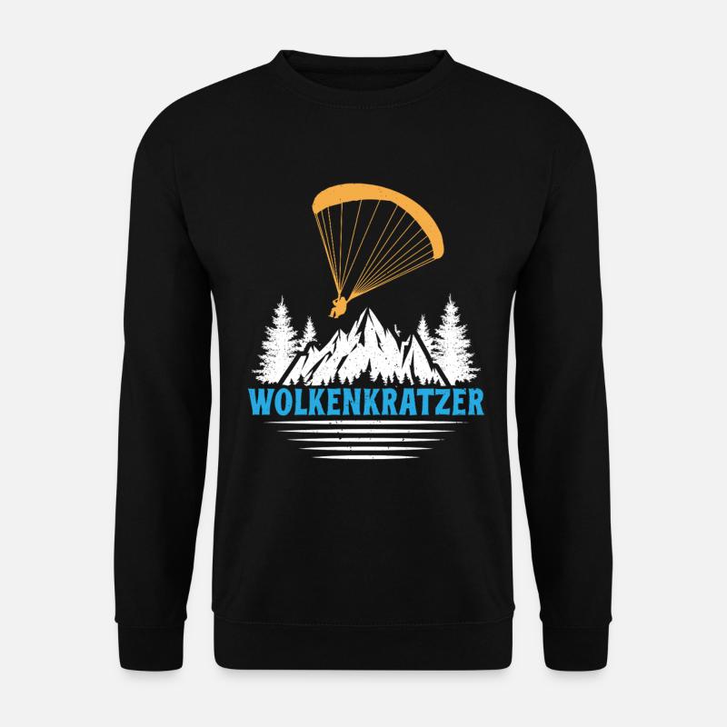 Paraglider SKYSCRAPER FUNNY - Unisex Sweatshirt - black