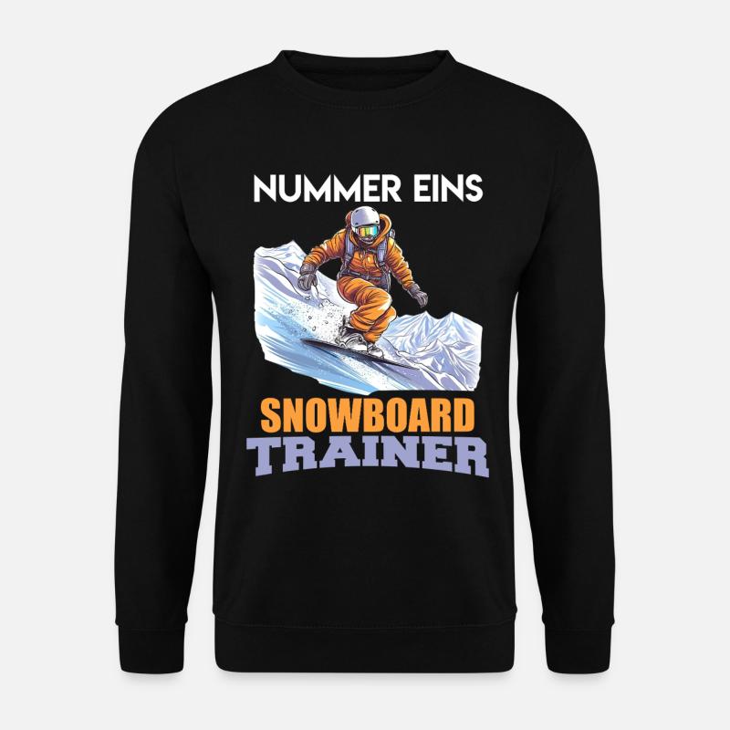 Snowboarder NUMMER EINS SNOWBOARD TRAINER Lustig - Unisex Pullover - Schwarz