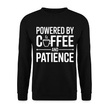 Propulsé par le café et la patience - Sweat-shirt Unisexe - noir - Devant - Alina (178cm) & Michal (187cm)