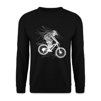 Dessin VTT - Sweat-shirt Unisexe - noir - Devant - Alina (178cm) & Michal (187cm)