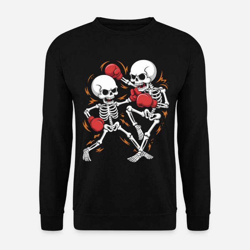 Boxing skeletons in bone rhythm - Unisex Sweatshirt - black