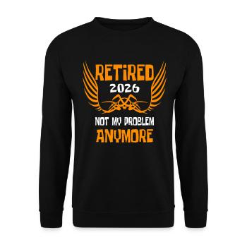 Retraite retraite 2026 - Sweat-shirt Unisexe - noir - Devant - Alina (178cm) & Michal (187cm)