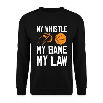 Meine Pfeife Mein Spiel Mein Gesetz - Unisex Pullover - Schwarz - Vorne - Alina (178cm) & Michal (187cm)