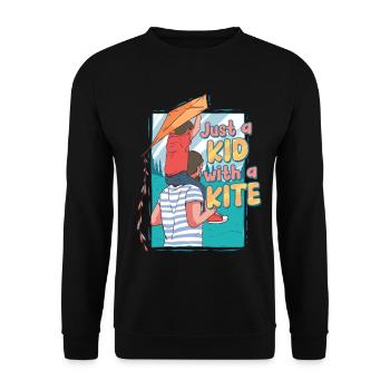 Kite Kite Flying - Unisex Sweatshirt - black - Front - Alina (178cm) & Michal (187cm)