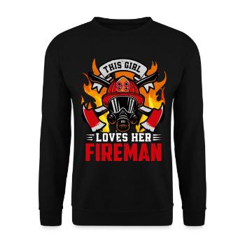 Fire brigade - Unisex Sweatshirt - black - Front - Alina (178cm) & Michal (187cm)