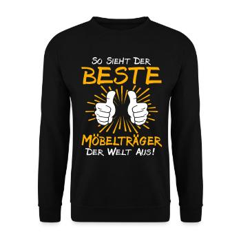 Furniture Carrier Gift Idea - Unisex Sweatshirt - black - Front - Alina (178cm) & Michal (187cm)