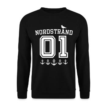 Nordstrand Sprüche Nordstrander - Unisex Pullover - Schwarz - Vorne - Alina (178cm) & Michal (187cm)