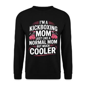 Kickboxing Mother Motif - Unisex Sweatshirt - black - Front - Alina (178cm) & Michal (187cm)