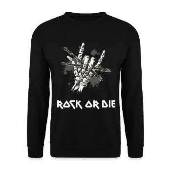 Rock or Die Guitar Gods Heavy Metal Rock Festival - Unisex Sweatshirt - black - Front - Alina (178cm) & Michal (187cm)