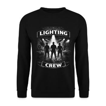 Lighting Technician Lighting Technician Lighting Crew - Unisex Sweatshirt - black - Front - Alina (178cm) & Michal (187cm)