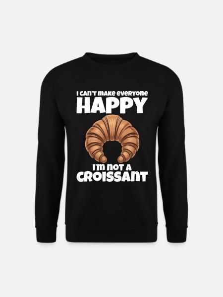 Nicht jeder mag mich – Ich bin kein Croissant - Unisex Pullover - Schwarz