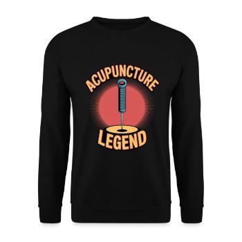 Acupuncture Chinese Medicine Health - Unisex Sweatshirt - black - Front - Alina (178cm) & Michal (187cm)