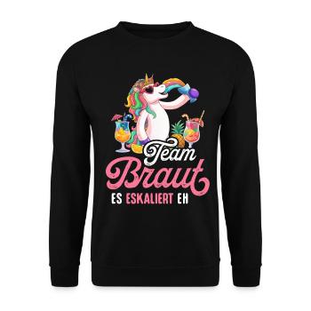 Bachelor Party Women's T-Shirt Bachelorette Party - Unisex Sweatshirt - black - Front - Alina (178cm) & Michal (187cm)