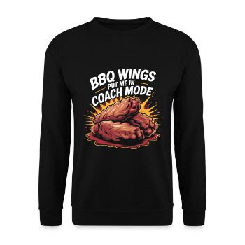 Conception de la fête des ailes de poulet pour le jour du match - Sweat-shirt Unisexe - noir - Devant - Alina (178cm) & Michal (187cm)