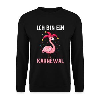 Flamingo Carnival Carnival Costume - Unisex Sweatshirt - black - Front - Alina (178cm) & Michal (187cm)