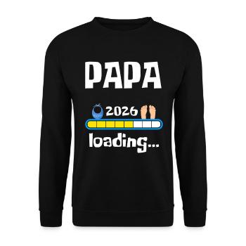 Papa 2026 Chargement - Sweat-shirt Unisexe - noir - Devant - Alina (178cm) & Michal (187cm)