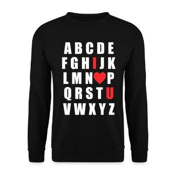 Conception pour la Saint-Valentin – Amour Cadeau Romantique - Sweat-shirt Unisexe - noir - Devant - Alina (178cm) & Michal (187cm)