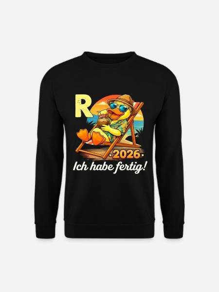 Rente 2026 Pension Lustige Ente Ruhestand - Unisex Pullover - Schwarz