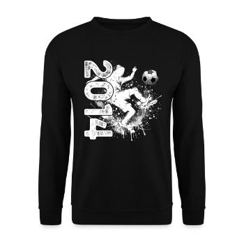 12e anniversaire Années 2014 Football - Sweat-shirt Unisexe - noir - Devant - Alina (178cm) & Michal (187cm)