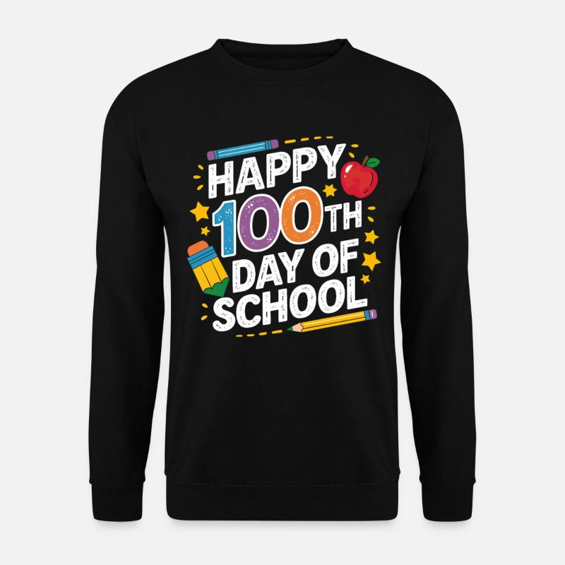 100e jour d’école Conception néon - Sweat-shirt Unisexe - noir