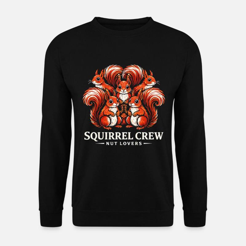 Squirrel Crew - Nut Lovers Eichhörnchen Gang - Unisex Pullover - Schwarz