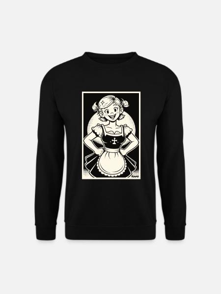 Dirndl Girl Cartoon - Unisex Sweatshirt - black