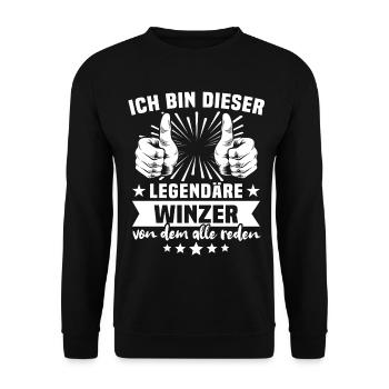 Winemaker legend - Unisex Sweatshirt - black - Front - Alina (178cm) & Michal (187cm)