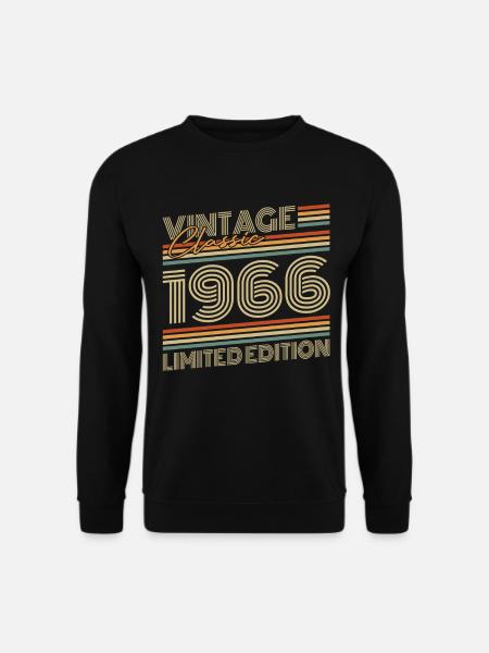Vintage 1966 Jahrgang Geburtstagsgeschenk - Unisex Pullover - Schwarz