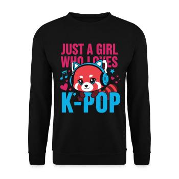 Juste une fille qui adore la musique coréenne K-pop, fans de Kpop - Sweat-shirt Unisexe - noir - Devant - Alina (178cm) & Michal (187cm)
