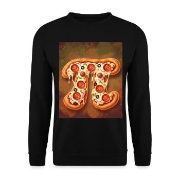 Pi Shape Pizza - Unisex Pullover - Schwarz - Vorne - Alina (178cm) & Michal (187cm)