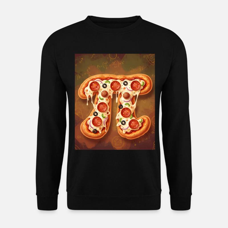 Pi Shape Pizza - Unisex Pullover - Schwarz