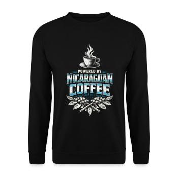 Nicaragua Nicaragisch Nicaraguan Coffee - Unisex Pullover - Schwarz - Vorne - Alina (178cm) & Michal (187cm)
