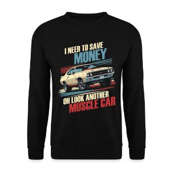 Classic Car Collector - Unisex Sweatshirt - black - Front - Alina (178cm) & Michal (187cm)