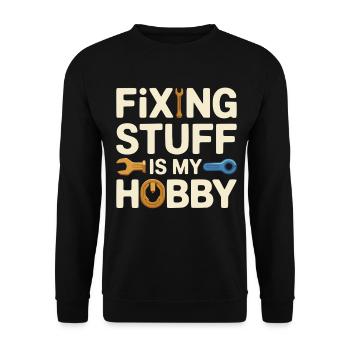Réparer des trucs est mon hobby - Sweat-shirt Unisexe - noir - Devant - Alina (178cm) & Michal (187cm)
