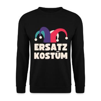 Ersatzkostüm Karneval Clown Party Design Fasching  - Unisex Pullover - Schwarz - Vorne - Alina (178cm) & Michal (187cm)
