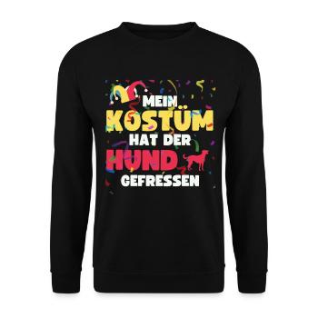 My costume has been eaten by the dogs Carnival - Unisex Sweatshirt - black - Front - Alina (178cm) & Michal (187cm)