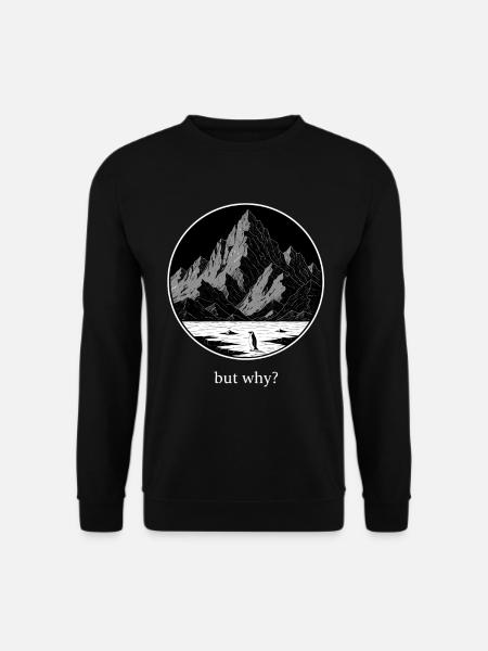 Funny Nihilistic Penguin - Unisex Sweatshirt - black