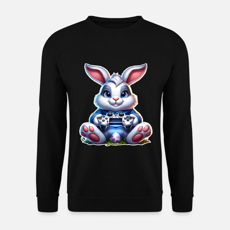 Easter Bunny Gaming Gamer - Unisex Sweatshirt - black