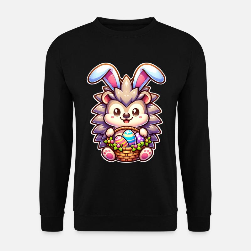 Easter Hedgehog - Unisex Sweatshirt - black