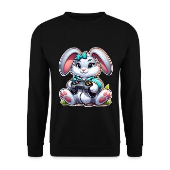 Jeux de Pâques - Sweat-shirt Unisexe - noir - Devant - Alina (178cm) & Michal (187cm)