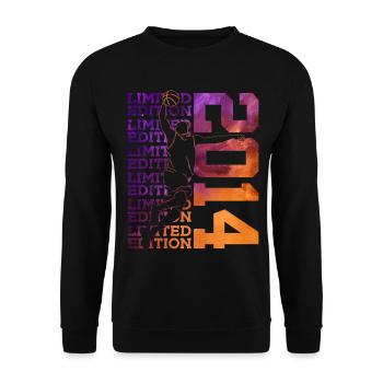 ÉDITION LIMITÉE 2014 BASKETBALL 12E ANNIVERSAIRE - Sweat-shirt Unisexe - noir - Devant - Alina (178cm) & Michal (187cm)