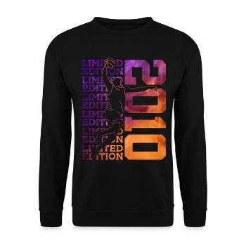 LIMITED EDITION 2010 BASKETBALL 16. GEBURTSTAG - Unisex Pullover - Schwarz - Vorne - Alina (178cm) & Michal (187cm)
