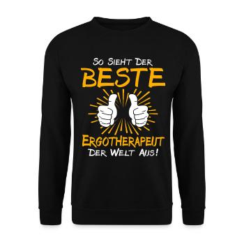 Ergotherapeut Geschenkidee - Unisex Pullover - Schwarz - Vorne - Alina (178cm) & Michal (187cm)
