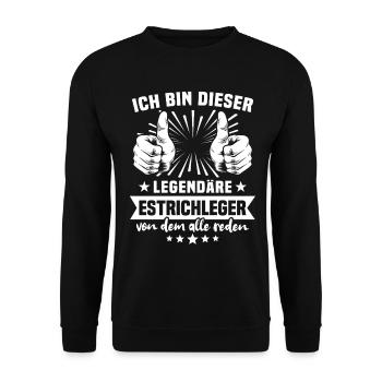 Estrichleger Legende - Unisex Pullover - Schwarz - Vorne - Alina (178cm) & Michal (187cm)